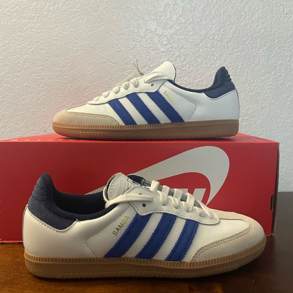 Adidas Samba OG 'White Royal Blue Night Indigo' JH5632 Men's Size 4.5